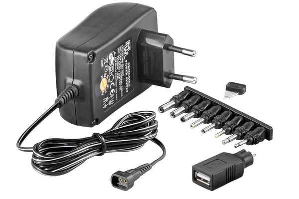 MicroConnect - Strømadapter - AC - 18 watt - svart