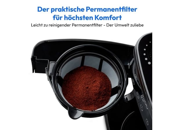 MEDION MD 19911, Kaffebrygger (drypp), 1 l, Kaffe bønner, Innebygd kaffekvern, 1000 W, Sort