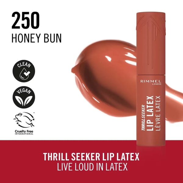 Rimmel Thrill Seeker Lip Latex leppestift 250 Honey Bun 6 ml