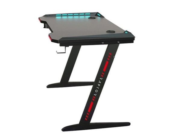 Raptor Gaming GT-100 RGB, Suora, Suorakaiteen muotoinen, Terästä, Pelaaminen, Punainen/Vihreä/Sininen, 1200 mm