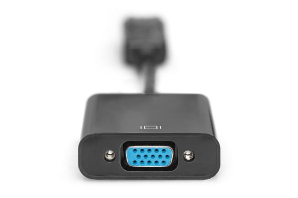 ASSMANN - DisplayPort-adapter - DisplayPort (hane) till HD-15 (VGA) (hona) - 15 cm - formpressad - svart