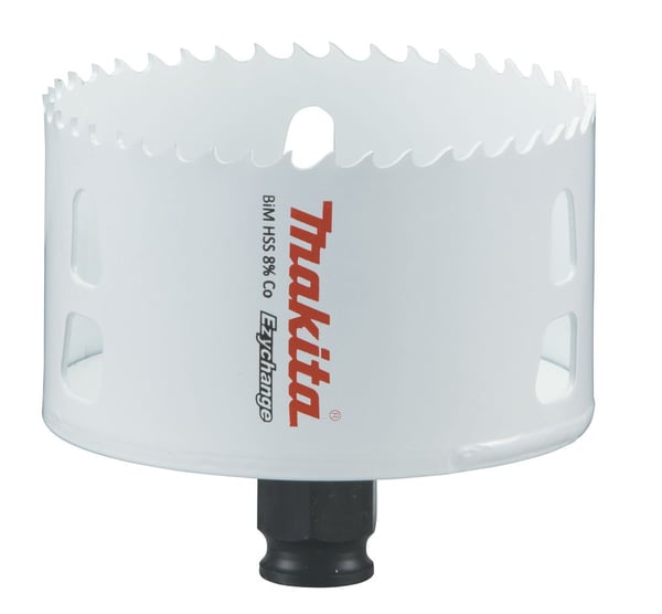 Makita E-03953, Yksi, Pora, Terästä, Alumiini, Muovi, Puu, Ruostumaton teräs, Valkoinen, Kaksoismetalli, 4,4 cm