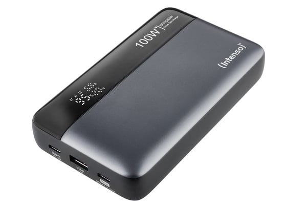 Intenso HE20000 varavirtalähde 20000 mAh 100 W PD 2x USB-C 1x USB-A musta/harmaa
