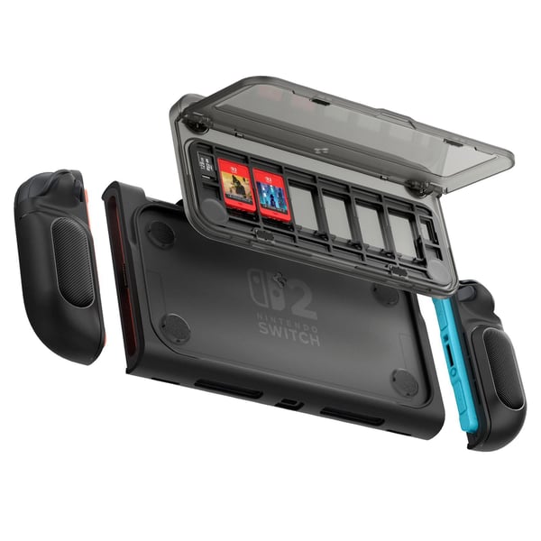 Spigen Snap Switch, Suojus, Nintendo, musta, Termoplastinen polyuretaani (TPU), Polykarbonaatti (PC), Nintendo Switch 2