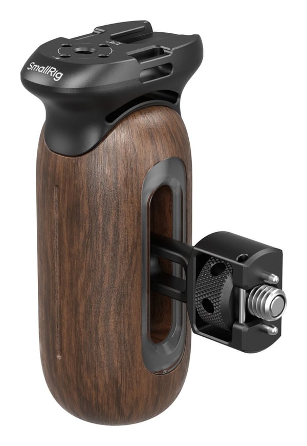 SmallRig 5238, Kamerakahva, musta, Ruskea, Alumiini, Puu, 15 kg, 1/4, 3/8", 86,3 mm