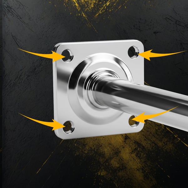 Extralink L500 BALCONY HANDLE MOUNT WITH U-BOLTS M8, Rustfritt stål, Vinkelbrakett, 12 kg, Metallisk, Generelle formål, Galvanisert belegg