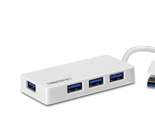 TRENDnet TU3 H4E - Hubb - 4 x SuperSpeed USB 3.0 - skrivbordsmodell
