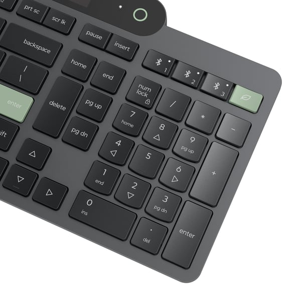Lenovo - Tastatur - self-charging - trådløs - Bluetooth 5.1 - QWERTY - Dansk - svart - brun boks