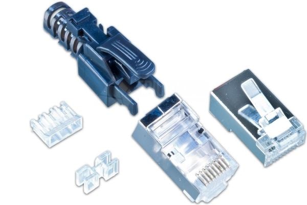 Wirewin MOD SL KAT6A STP 10 SW, RJ-45, musta, Läpinäkyvä, Uros, Suora, Cat6a, S/UTP (STP)