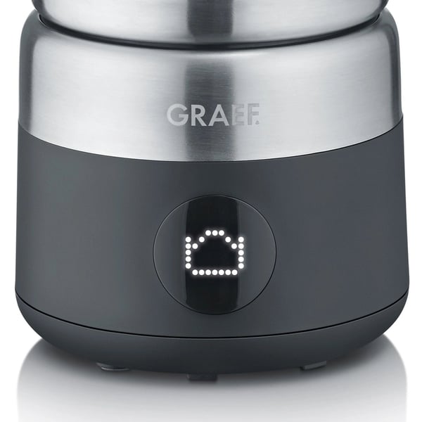 Graef MS 802 automatisk mjölkskummare och mjölkvärmare, varm och kall, svart