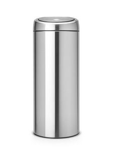 Brabantia Touch Bin, 30L, 30 L, Pyöreä, Muovi, Ruostumaton teräs, Ohje, Ruostumaton teräs, 29 cm