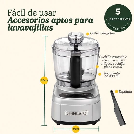 Cuisinart ECH4E, 0,9 l, Svart, Grå, Rostfritt stål, Knappar, 130 mm, 200 mm