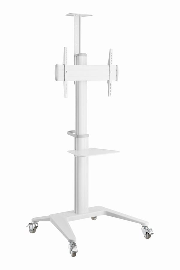 Gembird - Pyörillä varustettu vaunu - televisiolle - pyörillä - alumiinia - valkoinen - näytön koko: 37"-70"
