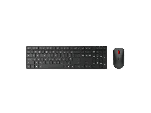 Lenovo Pro Combo 6000 - Tastatur- og mussett - trådløs - 2.4 GHz, Bluetooth 5.4 - QWERTY - amerikansk engelsk - eklipsesvart - brun boks