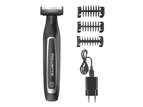 Rowenta Forever Sharp Beard Trimmer TN6000 - Adjustable Lengths: 1, 3, 5mm - 120 Minute Runtime - Stainless Steel Blades - Cordless - Black