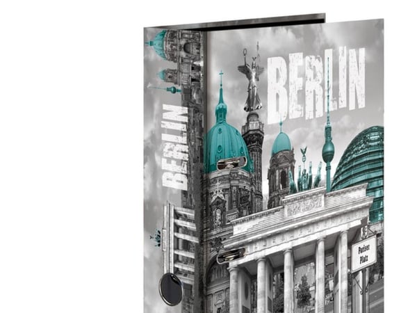 HERMA Berlin - Kahvallinen kansio - selkämyksen leveys: 70 mm - A4-kokoonpanoon