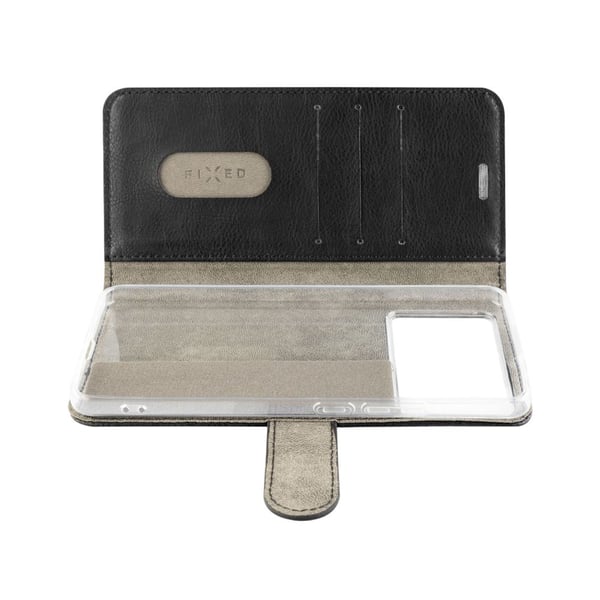 FIXED Opus - Vikbart fodral för mobiltelefon - konstläder - svart - för Xiaomi POCO X6 Pro
