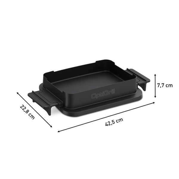 Tefal XA732810, Plate, Sort, Optigrill 2in1 / 4in1, 77 mm, 228 mm, 425 mm