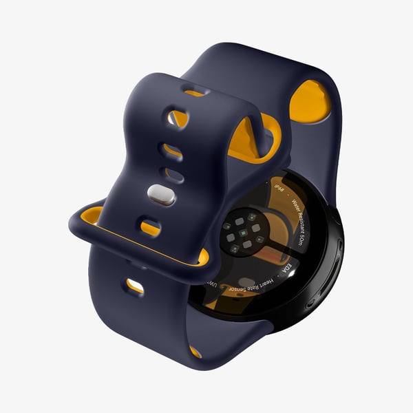 Spigen Nano Pop, Band, Smartklokke, Marineblå, Gult, Google, Pixel Watch 4 (45mm), Silikon