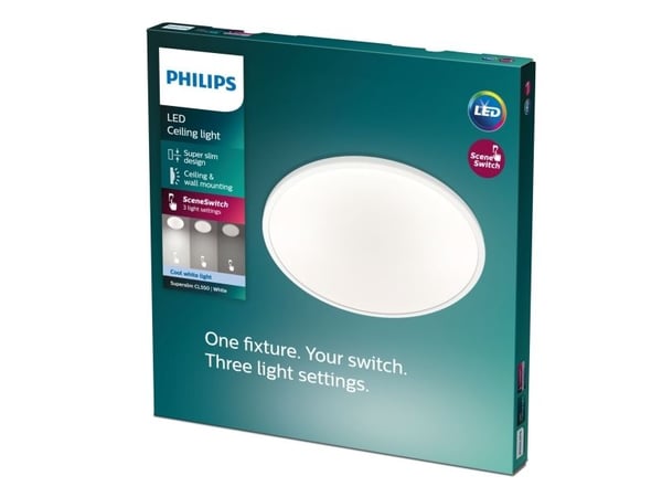 Philips Taklampor Supertunn Taklampa 18W 4000K Vit Dimbar