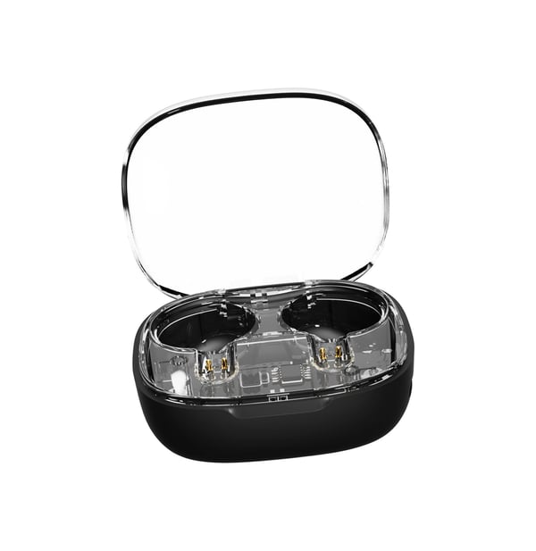 Streetz T150 TWS earphones, Transparent, Black, Langaton, Puhelut/Musiikki, 20 - 20000 Hz, 37 g, Kuulokkeet, Musta