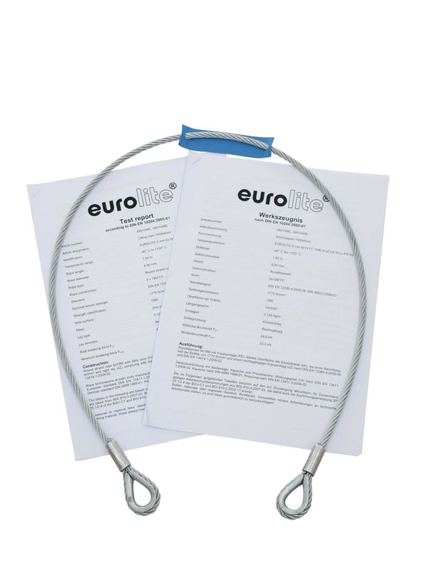 Eurolite 58010364, Rep, Zink, 175 kg, Sølv, 1 m, 4 mm