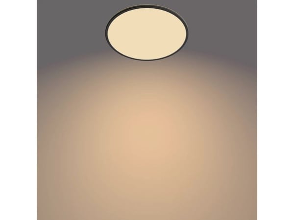 Philips Superslim CL550 - Vägg-/taklampa - LED - 22 W - 2700 K - rund - svart - 43cm