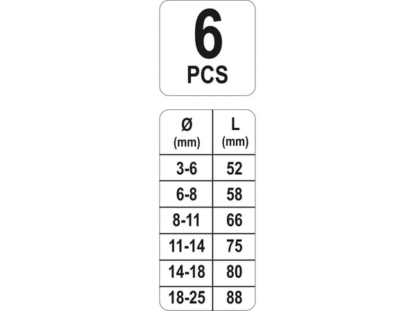 YATO WYKRETAKI DO SRUB 6 stk. 0590
