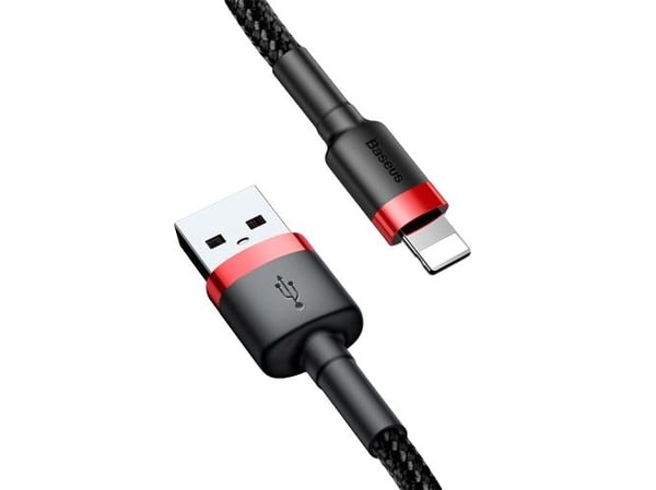 Baseus Cafule - Lightning-kabel - Lightning hann til USB hann - 1 m - svart, rød