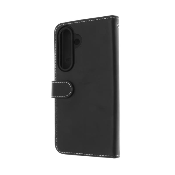 Insmat Exclusive - Lommebok for mobiltelefon - ekte skinn, kartong+papir, bomullssting, aluminiumsfolie, termoplast-polyuretan (TPU) - svart - for ...