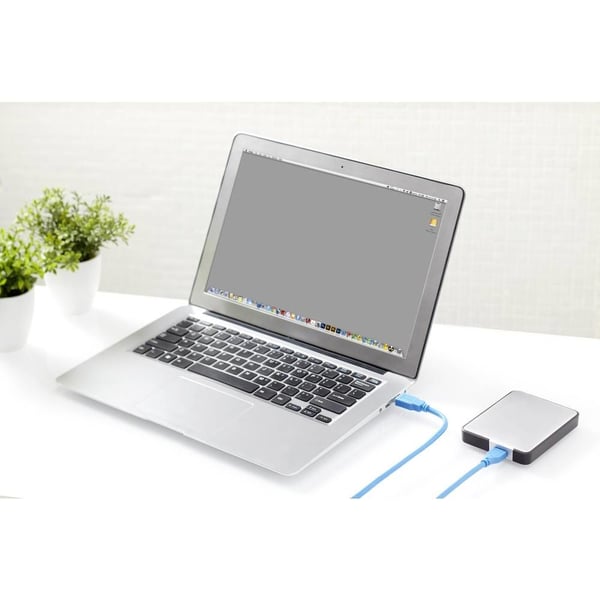 Renkforce RF-4264533, 0,3 m, USB A, Micro-USB B, USB 3.2 Gen 1 (3.1 Gen 1), 5000 Mbit/s, Blå