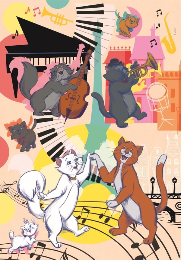 Clementoni Puslespil Aristocats, 104 brikker