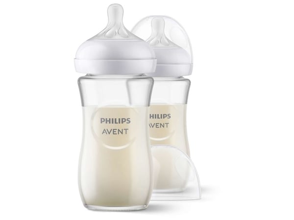 Philips AVENT Natural Response glasnappflaskor 240 ml SCY933/02, 2-pack