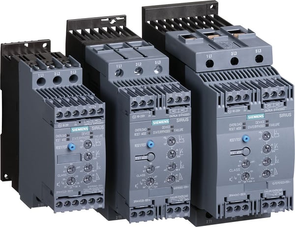 Siemens 3RW4037-1TB05 3RW40371TB05 Pehmokäynnistysyksikkö Moottorin nimellisvirta 400 V:lla 30 kW 600 V Nimellisvirta 63 A
