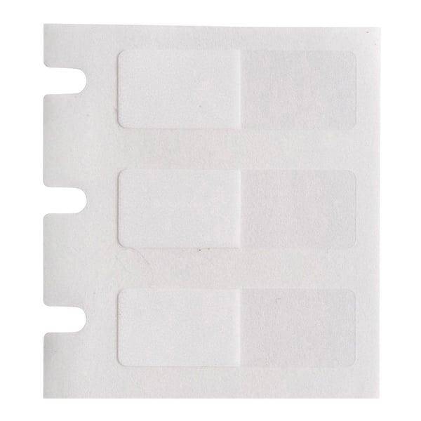 Brady, M6-10-427, vinyyli, itselaminoiva, valkoinen/läpinäkyvä, matta, 6,35 x 9,53(19,05) mm, kaapelin halkaisijalle 2,00 - 3,00 mm, pysyvä (750 E....