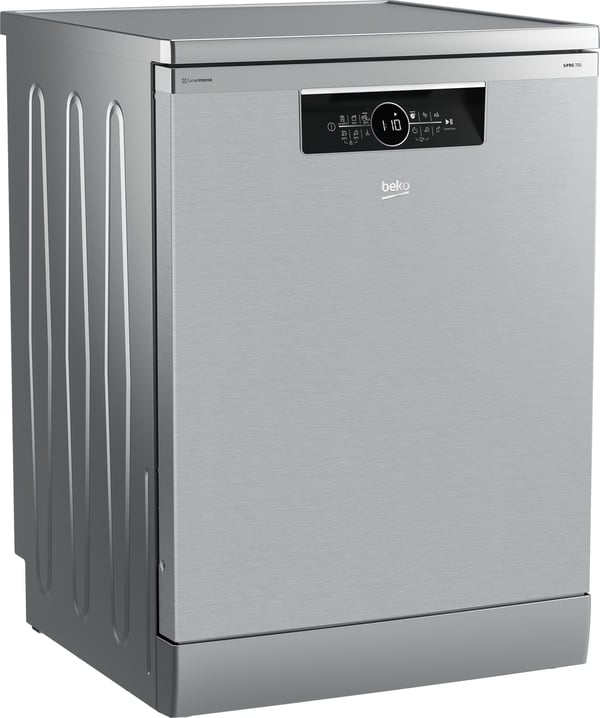 Beko BDFN36650XC, Frittstående, Full størrelse (60 cm), Rustfritt stål, Svart, Berøringskontroll, LED