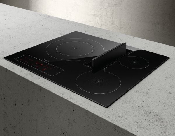 Elica NikolaTesla FIT 3Z BL/A/72 - Induktionshäll - 3 kokplattor - Fördjupning - bredd: 56 cm - djup: 49 cm - Klass A - svart med utsugsavgas (extr...