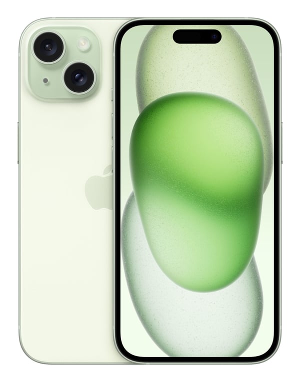 Apple iPhone 15 - 5G smartphone - dual-SIM / Internminne 512 GB - OLED-skärm - 6.1" - 2556 x 1179 pixlar - 2 bakre kameror 48 MP, 12 MP - front cam...