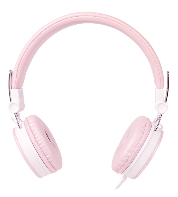 Streetz Hörlurar med mikrofon, hopfällbar, 3,5 mm anslutning, fjärrkontroll, 1,5 m kabel, rosa, Kabel, 20 - 20000 hz, Samtal/musik, 160 g, Headset,...