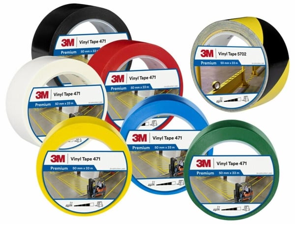 3M 5702, Svart, Gul, Gummi, Vinyl, 33 m, 50 mm