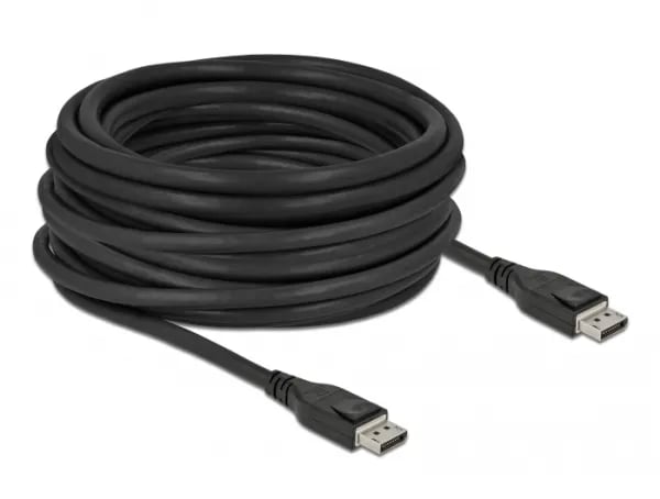 Delock - DisplayPort-kabel - DisplayPort (hann) til DisplayPort (hann) - DisplayPort 1.4 - 12 m - aktiv, 8 K 60 Hz (7680 x 4320) støtte, 5 K 120 Hz...