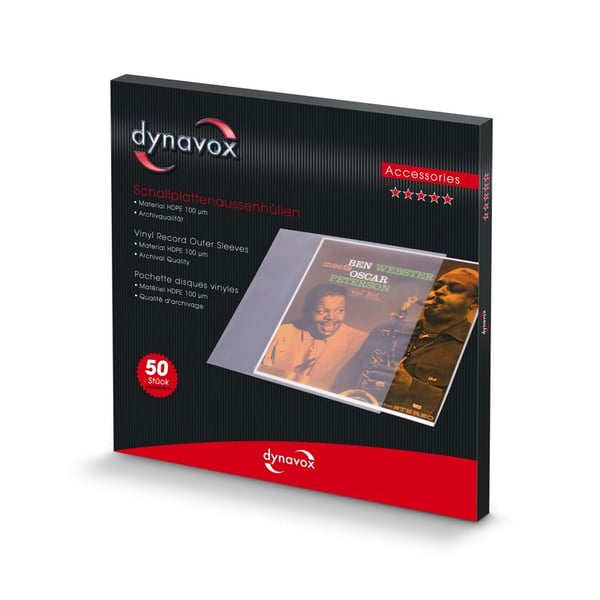 Dynavox 207591, Levyjen sisäsuojataskut, Läpinäkyvä, Polyeteeni, 50 kpl