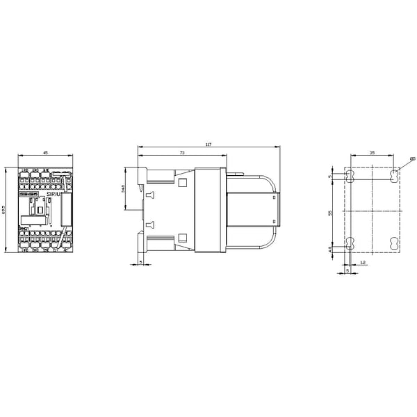 Siemens 3RH2122-2KF40-0LA0 apukytkin 1 kpl, 50 mm, 73,5 mm, 124,5 mm, 322 g