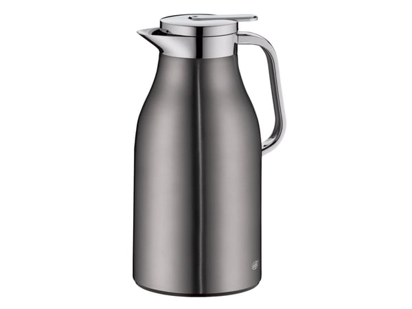 Alfi Skyline, Karahvi, 1,5 L, Kromi, Harmaa, Muovi, Silikoni, Ruostumaton teräs, Termoplastinen elastomeeri (TPE), Pyöreä, Muovi