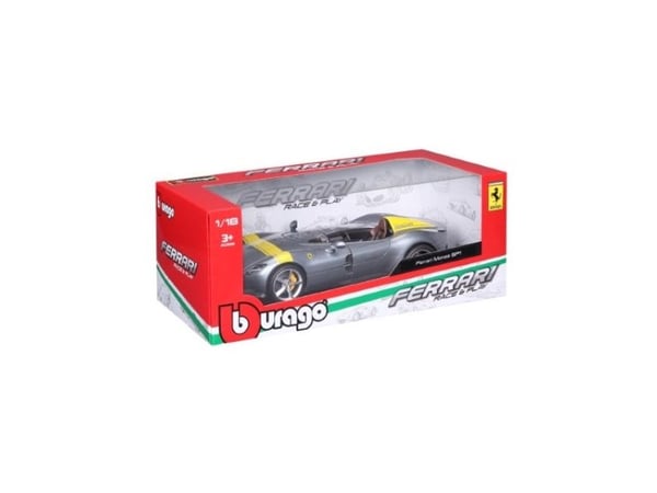 BBURAGO Ferrari Monza SP1 1:18, Superbil, Montert på forhånd, 1:18, Ferrari Monza SP1, Alle kjønn, Metall, Plast