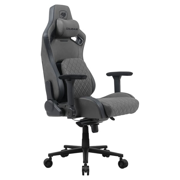 COUGAR CGR-DSF-GRB, Universal spelstol, 150 kg, Klädd sits, Stoppat ryggstöd, Svart / Grå, Svart