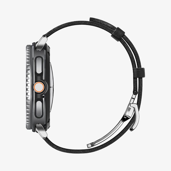 Spigen Enzo, Band, SmartWatch, Svart, Samsung, Watch 8 (40/44 mm)/Watch 8 Classic (46mm), Äkta läder