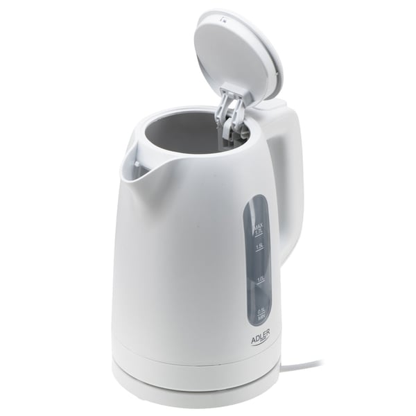 Adler AD 1379w, 1,7 l, 2200 W, Hvit, Plast, Vannivåindikator, Trådløs