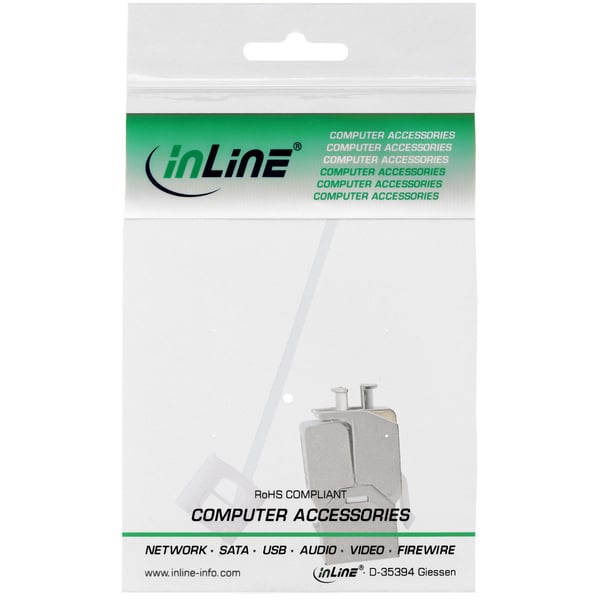 InLine 76202R, Tasainen, Harmaa, RJ-45, Uros, 10GBase-T, 22/26