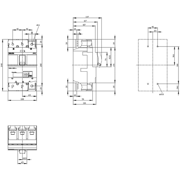 Siemens 3VA2325-5MP32-0AA0, IP40
